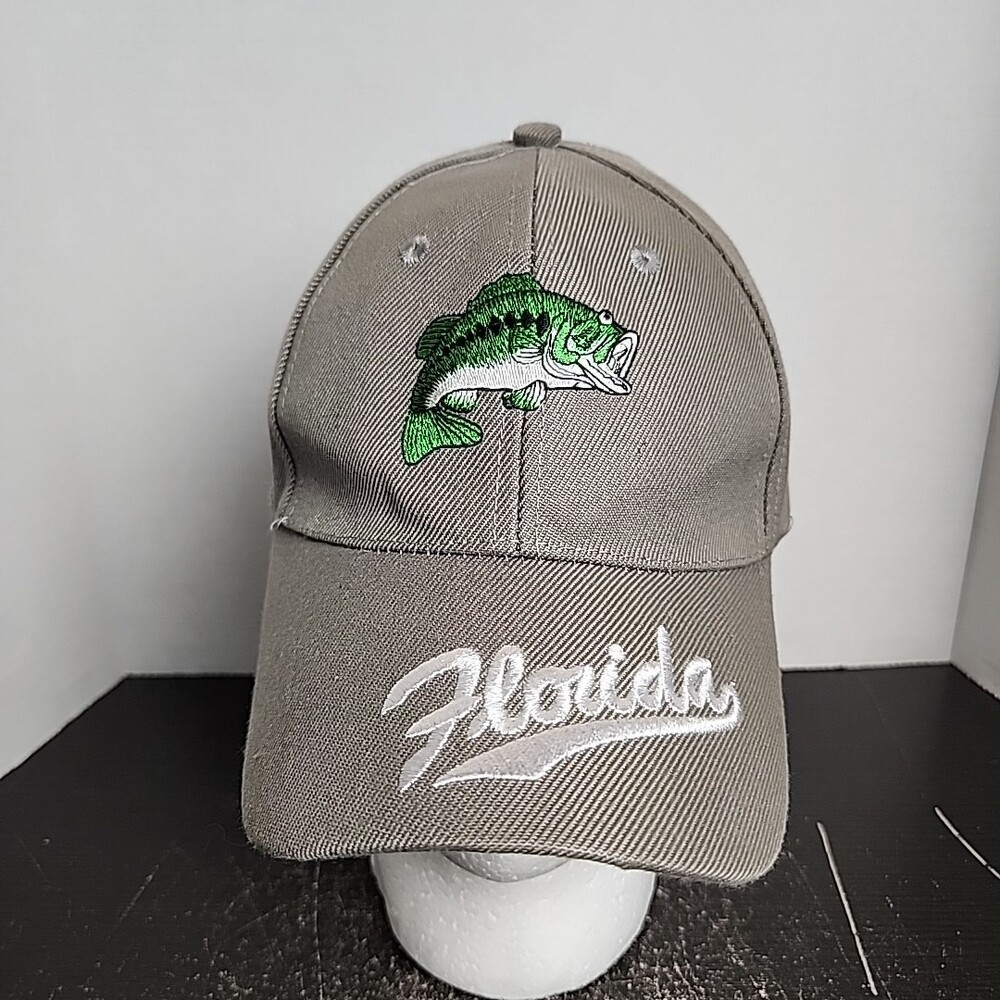 Florida Bass Fishing Stapback Hat Cap Embroidered Fish Logo Outdoors Sports